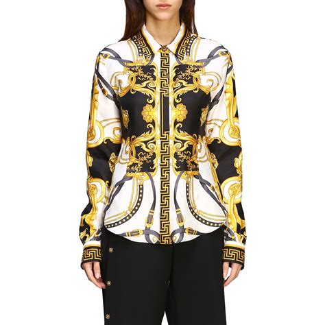 blouse versace femme|Versace long sleeve shirts women's.